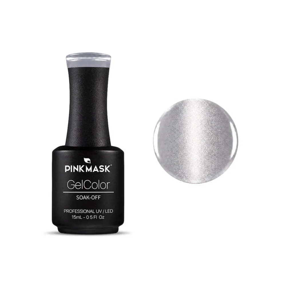Pink Mask - Gel Polish - Pastel Cat Eye - Moon Dust