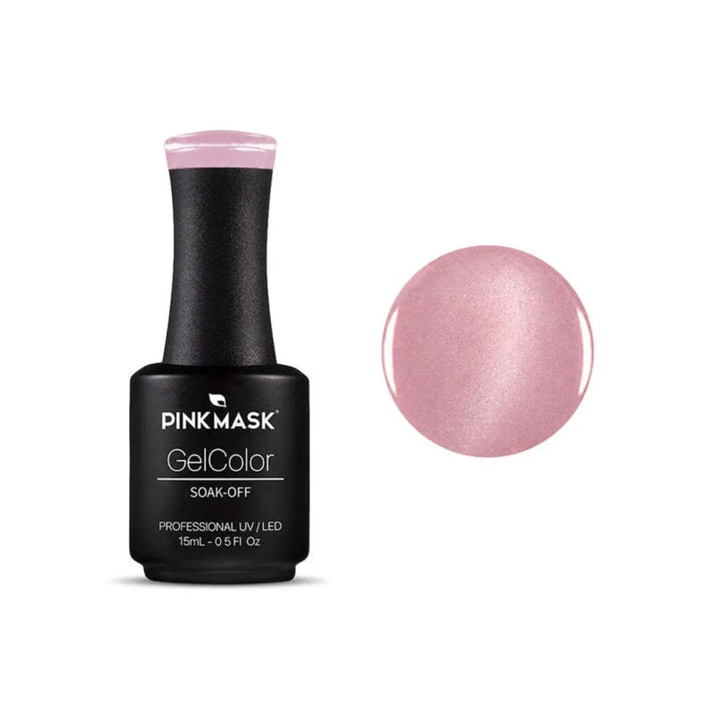 Pink Mask - Gel Polish - Pastel Cat Eye - Blush Aura