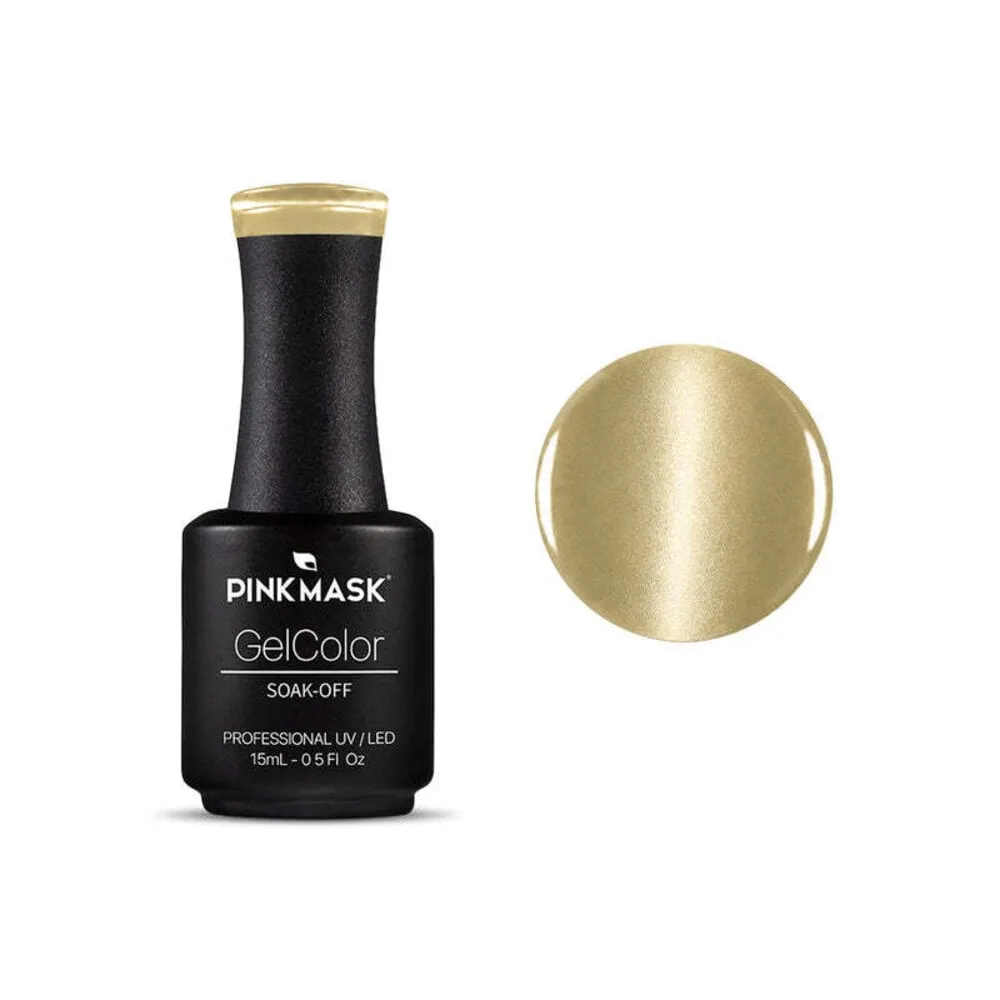 Pink Mask - Gel Polish - Pastel Cat Eye - Champagne Pearl