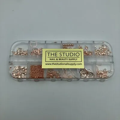Art Pack #030 - Rose Gold Charms - 12 pcs