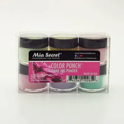 Nail Art Powder - Color Punch - 6 count