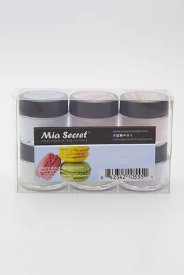 Nail Art Powder - Pastel Macarons - 6 count