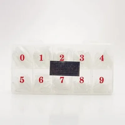 Nail Tip Box - Full Coverage Almond Clear