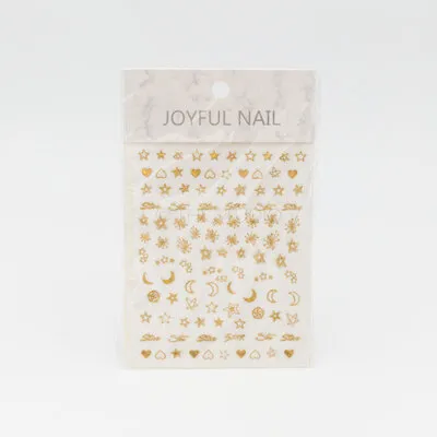 Heart Moon Stars Sticker - Gold - 432