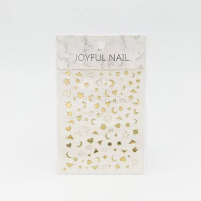 Heart Moon Stars Sticker - Gold - 317