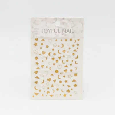 Heart Moon Stars Sticker - Gold - 437