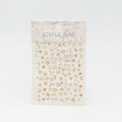 Heart Moon Stars Sticker - Gold - 438