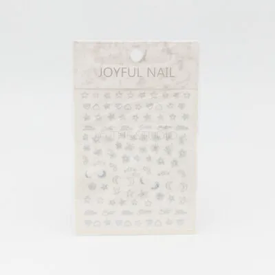 Heart Moon Stars Sticker - Silver - 432