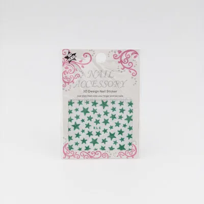 Stars Sticker - Green - 3D Nail