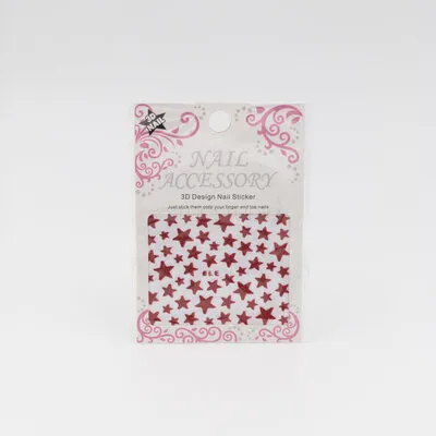 Stars Sticker - Red - 3D Nail