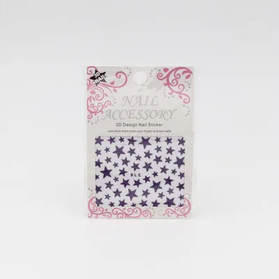 Stars Sticker - Purple - 3D Nail