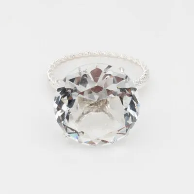 Silver Diamond Display Plate
