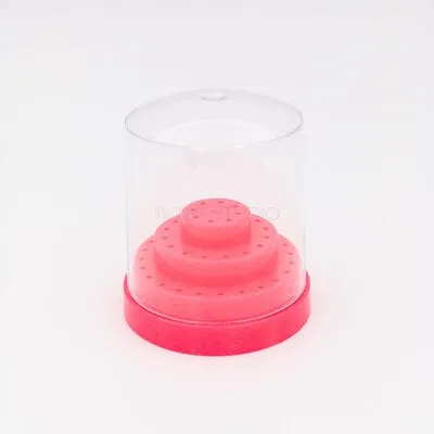 Nail Drill Bit Holder - 48 Holes - Hot Pink