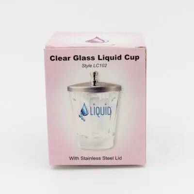 Glass - Liquid Cup With Stainless Steel Lid - Clear - LC102