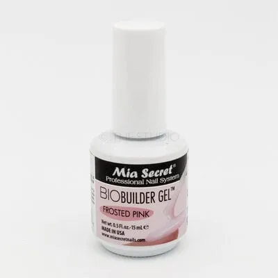 Bio Builder Gel Bottle - Frosted Pink - 0.5 oz