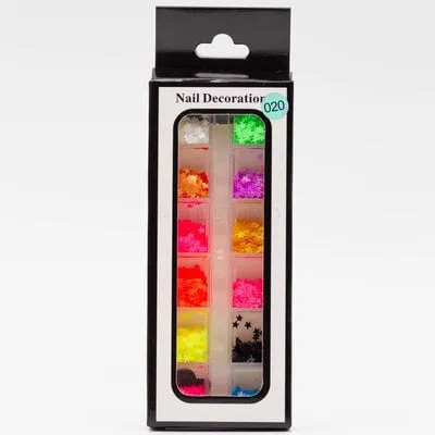 Art Pack #093 - Assorted Colored Star Confetti - 12 styles