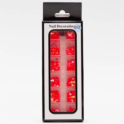 Art Pack #094 - Assorted Red Confetti - 012 - 12 pcs