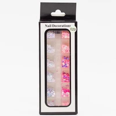 Art Pack #224 - Assorted Pink & Iridescent Confetti - 12 pcs - 029