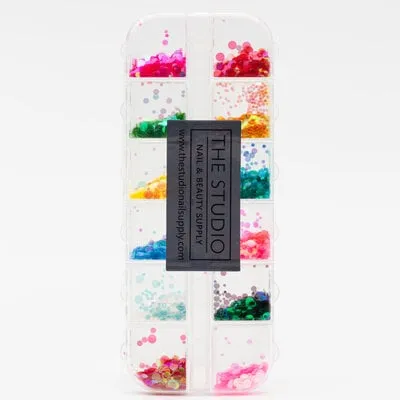 Art Pack #160 - Assorted Round Confetti - 12 pcs