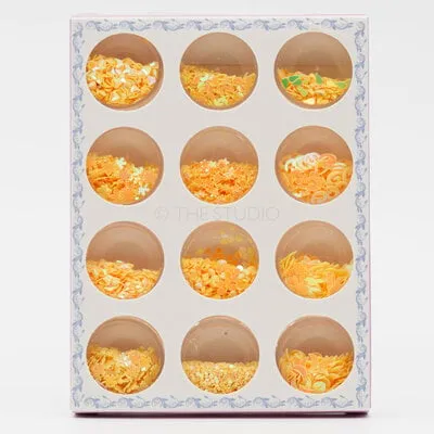 Art Pack #237 - Assorted Yellow Confetti - 12 pcs
