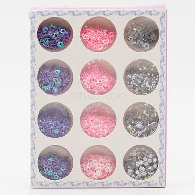 Art Pack #235 - Assorted Nail Art Confetti - 12 pcs