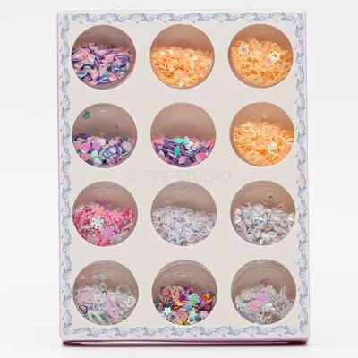 Art Pack #236 - Assorted Nail Art Confetti - 12 pcs