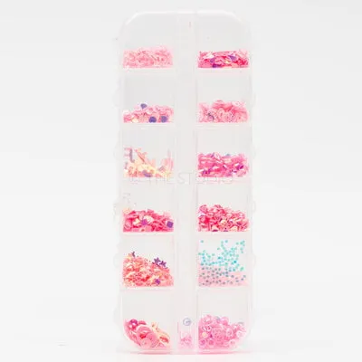 Art Pack #150 - Assorted Pink Confetti - 12 pcs