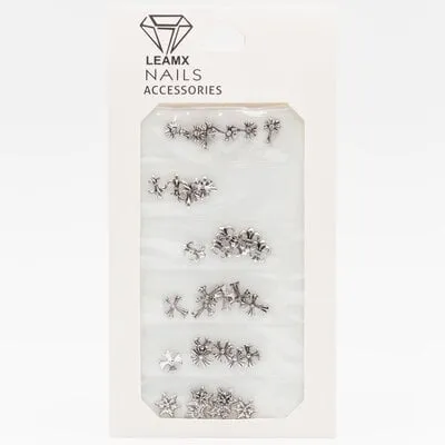 Leamx - Nail Art Charms - Silver Crosses - 36 pcs