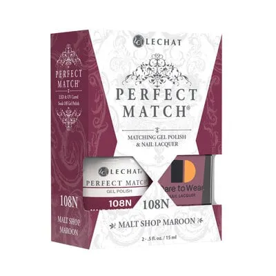Perfect Match - 108N - DUO Polish - Malt Shop Maroon