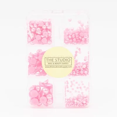 Art Pack #379 - Assorted Hot Pink Pearls - 6 pcs