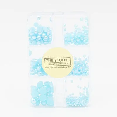 Art Pack #380 - Assorted Turquoise Pearls - 6 pcs