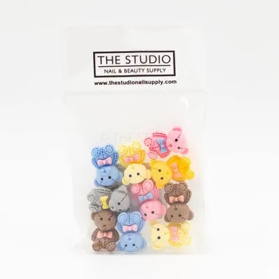 Teddy Bear Charms - 10 ct