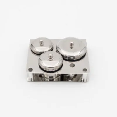 3 Piece Stainless Steel Powder and Liquid Set - Silver