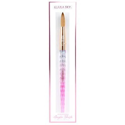 Acrylic Kolinsky Brush - Pink - Size 16