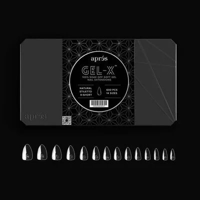 Tip Box 2.0 Gel X - Clear - Natural Stiletto - Extra Short