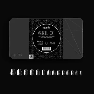Tip Box 2.0 Gel X - Clear - Natural Round - Extra Short