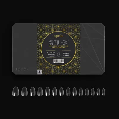 Tip Box 2.0 Gel X - Clear - Sculpted Almond - Short