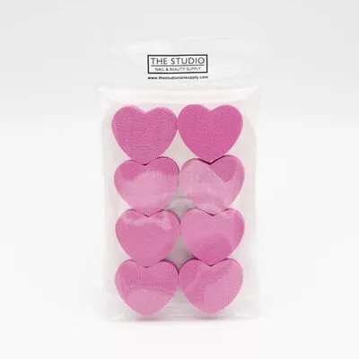 Heart Buffers - 100/180 - Pink - 8 ct