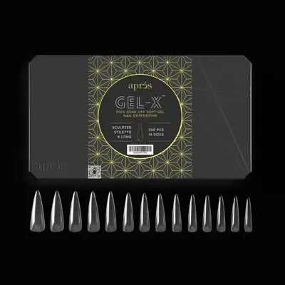 Tip Box 2.0 Gel X - Clear - Sculpted Stiletto - Extra Long