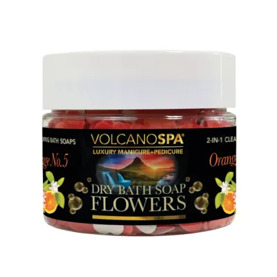 Volcano Spa - Dry Bath Soap Flowers - 12 oz - Orange