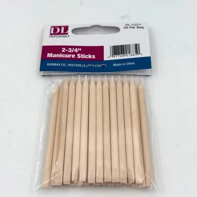 DL - Wood Manicure Sticks - 2 3/4" - 25 Count - DL C377