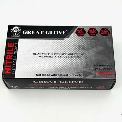 Black Nitrile Gloves - XL - 95 count