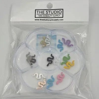 Art Pack #457 - Snake Charms - Assorted - 14 ct