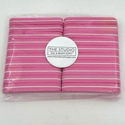 Small Rectangle File Buffer - 100/180 - Pink - 20 ct