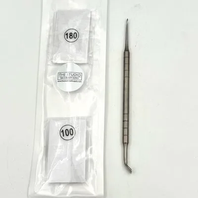 Cuticle Pusher, Scraper With Sandpaper Sheets