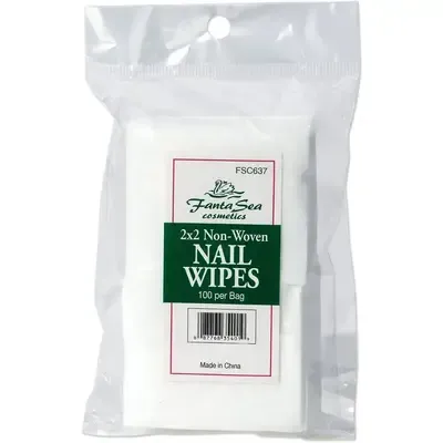 2x2 Non-Woven Nail Wipes - 100 Bag - FSC637