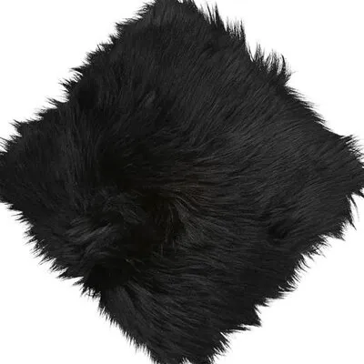 Display Photo Mat - Black Fluffy Square - 15x15
