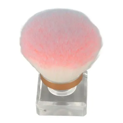 Dust Brush w/ Square Stand - Round - Pink/Blue