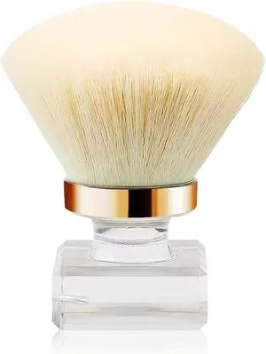 Dust Brush w/ Square Stand - Round - Cream