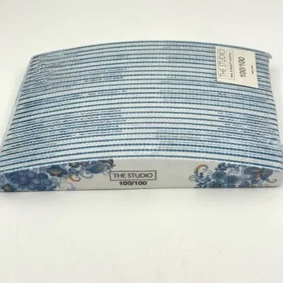 Files - Oval - 100/100 - Zebra/ Blue - Gear Flowers - 25 Count